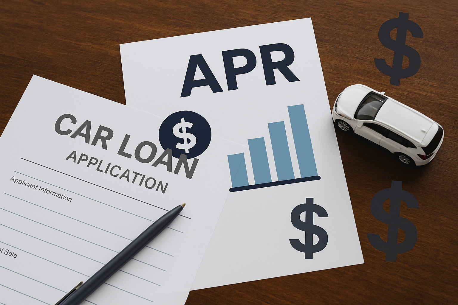 car loan application, APR rate chart