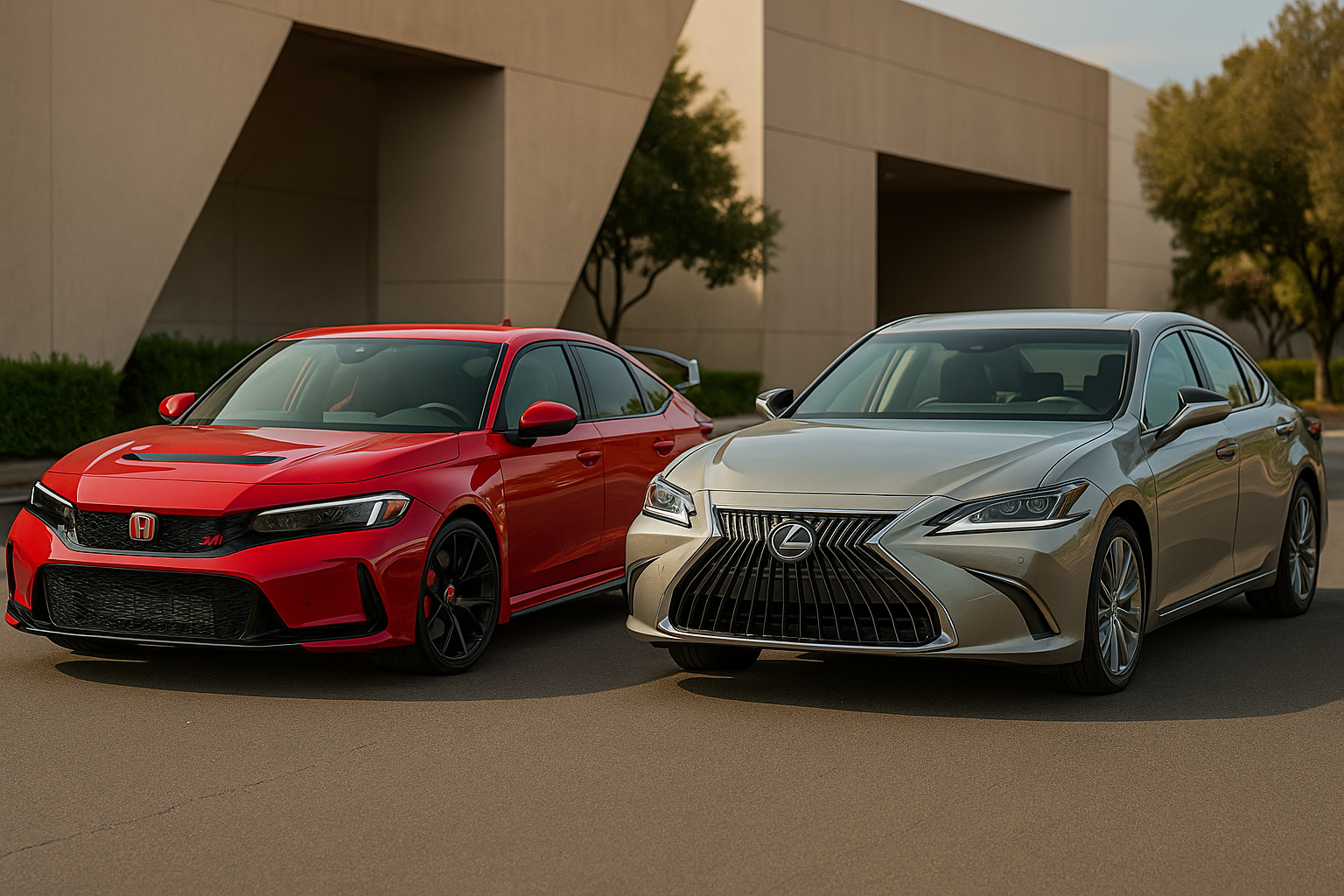 2025 Honda Civic Type R vs Lexus ES Hybrid