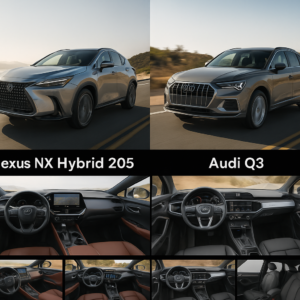 Lexus NX Hybrid 2025 vs. Audi Q3 interior and tech comparison